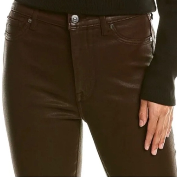 SEVEN 7 stretch Skinny Coated Jeans. Faux leather. Size: 16 - Picture 3 of 9